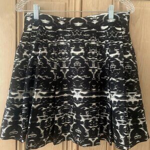 J. Crew Black and White Silky Skirt